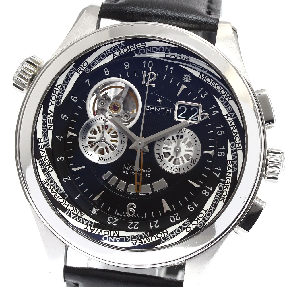 ゼニス ZENITH 03.0520.4037/22.C660 グランドクラス オープントラベラー マルチシティ 自動巻き メンズ 保証書付き_900811【中古】