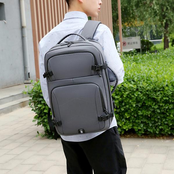 バックパック メンズ リュック ビジネスバッグ ノートPC A4 PC シンプル 無地 多機能 出張 リュックサック 3WAY 収納 黒 通学 サイズ 旅行 USB 大容量 通勤 6,300円