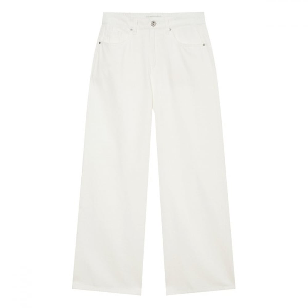 [ヘッジズレディース] 25SS ヘッジデニムワイドバンディングデニムパンツホワイト HSPA5B487WT