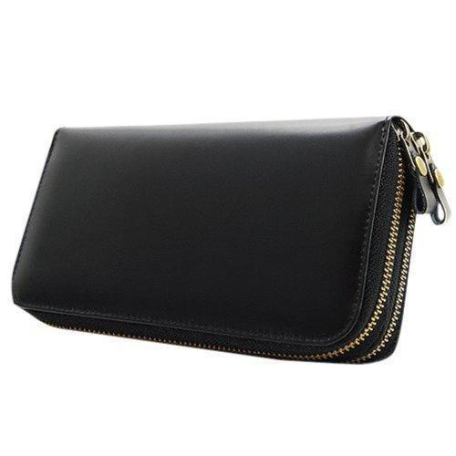 【新規OPEN】【期間限定】本馬革/本牛革使用！非常に便利な着脱式のカードセパレートモデル！ダブルファスナー式！ラウンドロングウォレット　BK