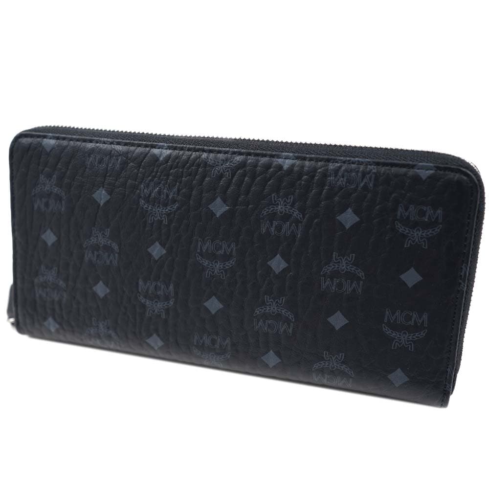 エムシーエム 財布 長財布 ラウンドファスナー メンズ レディース ユニセックス ブラック MCM MXLDSTA02-BK001