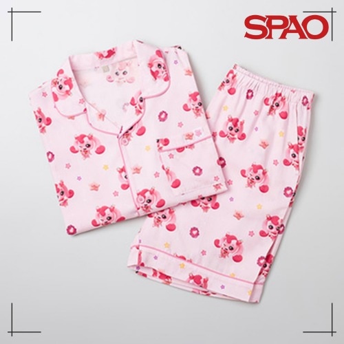 SPAO キャッチティニピン ハチュピン 半袖 パジャマ(PINK) かわいい 部屋着 韓国人気