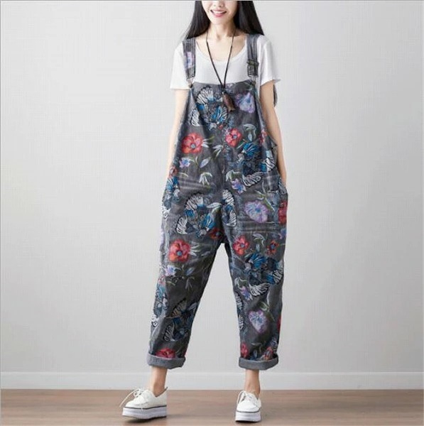 超お得デニムサロペット レディース サロペット マキシ丈 ゆったり 大きいサイズ ワイドパンツ 春 夏 秋