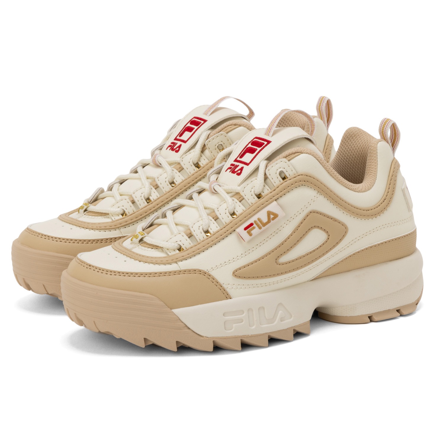 UFW24052124 DISRUPTOR II X TIROL MARSHMALLOW/SEMOLINA/RED厚底スニーカー