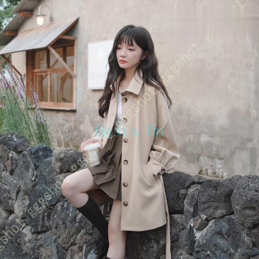迅速な出荷！スプリングコート トレンチコート レディース ロングコート 春 秋 春服 秋服 アウター 羽織 秋 アウター 大きいサイズ 大人 体型カバー ゆったり