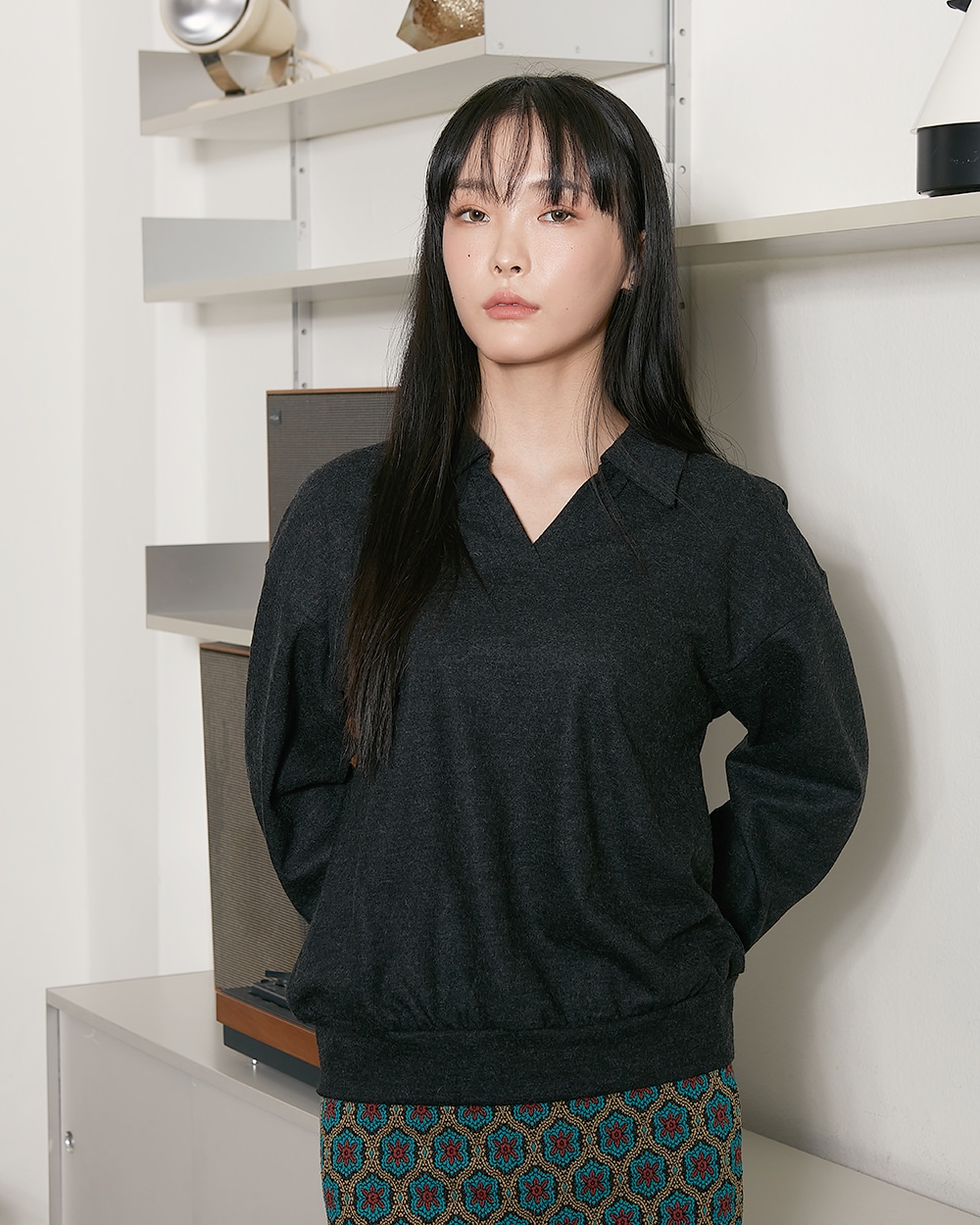 Manila Fine wool collar T