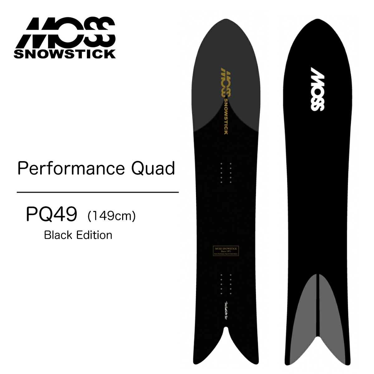スノースティック スノーボード 板 24-25 SNOWSTICK PQ49 Black Edition Performance Quad 3D channel model 149 パウダーボード
