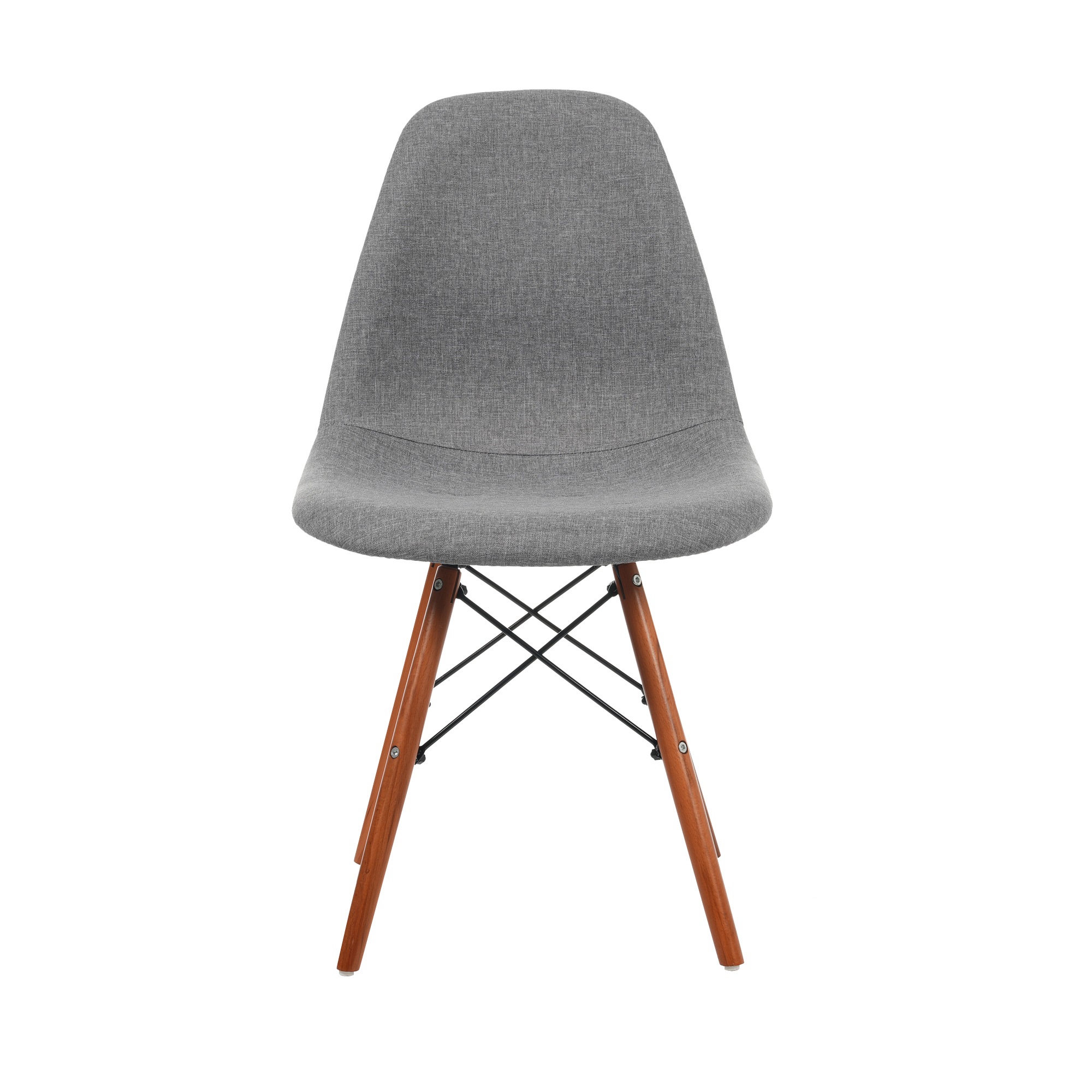 【グレー座面＆ブラウン脚】【ファブリック】イームズチェア リプロダクト ダイニングチェア ダイニングチェアー イームズチェア DSW eames イームズ チェアー DSW イームズ椅子 チェア イG
