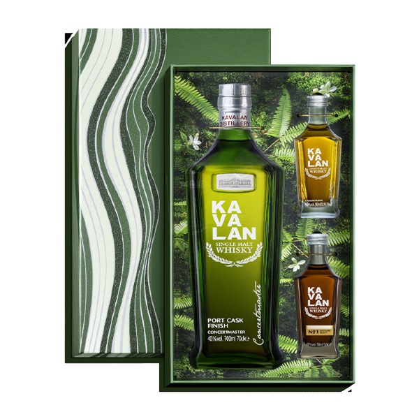 【送料無料 正規品 箱入 ミニチュア付】カバラン コンサートマスター ポートカスクフィニッシュ ギフトセットKAVALAN CONCERTMASTER PORT CASK