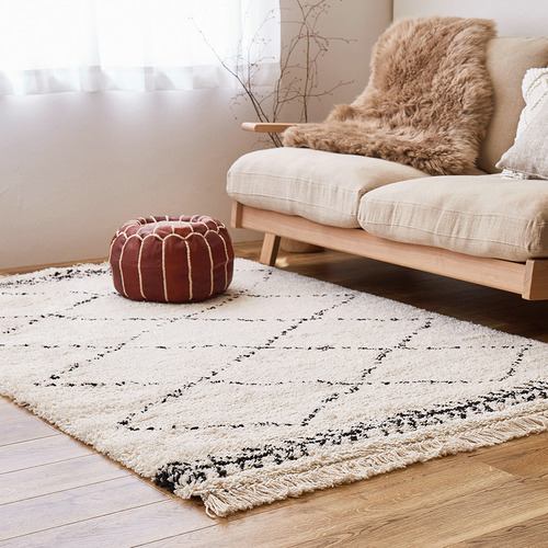 【メーカー直送品】萩原 ウィルトンラグ BOHO 約200×200cm