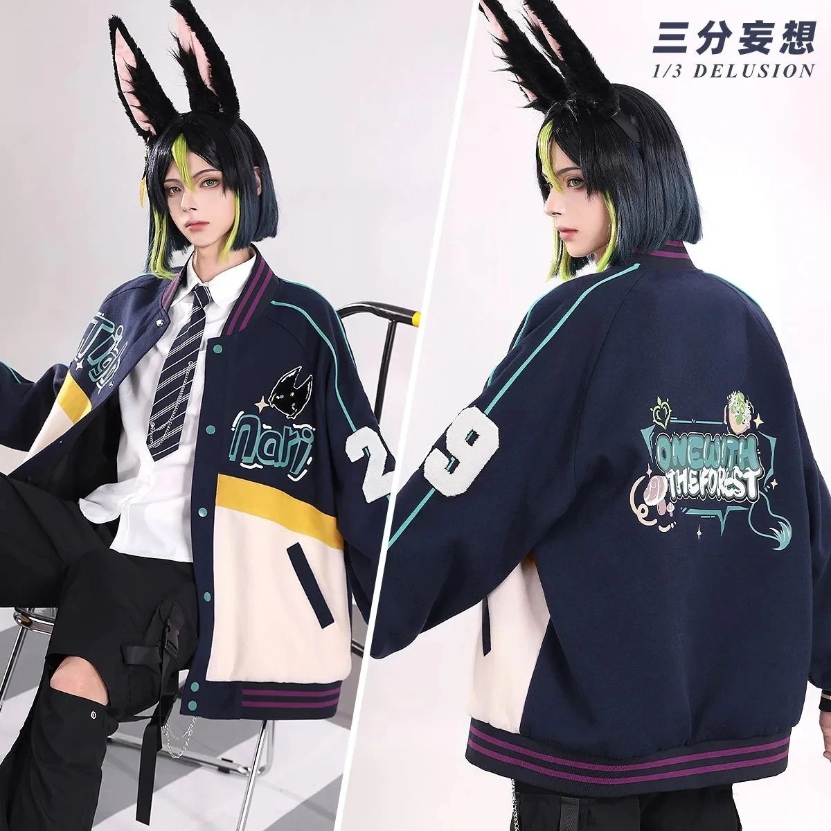 和服コスチュームコスチュームF4 楓原万葉 ジャケット コスプレ Genshin ティナリ ブルゾン 魈 原神 スウェット カップル 放浪者 男女兼用 ペアルック パーカー