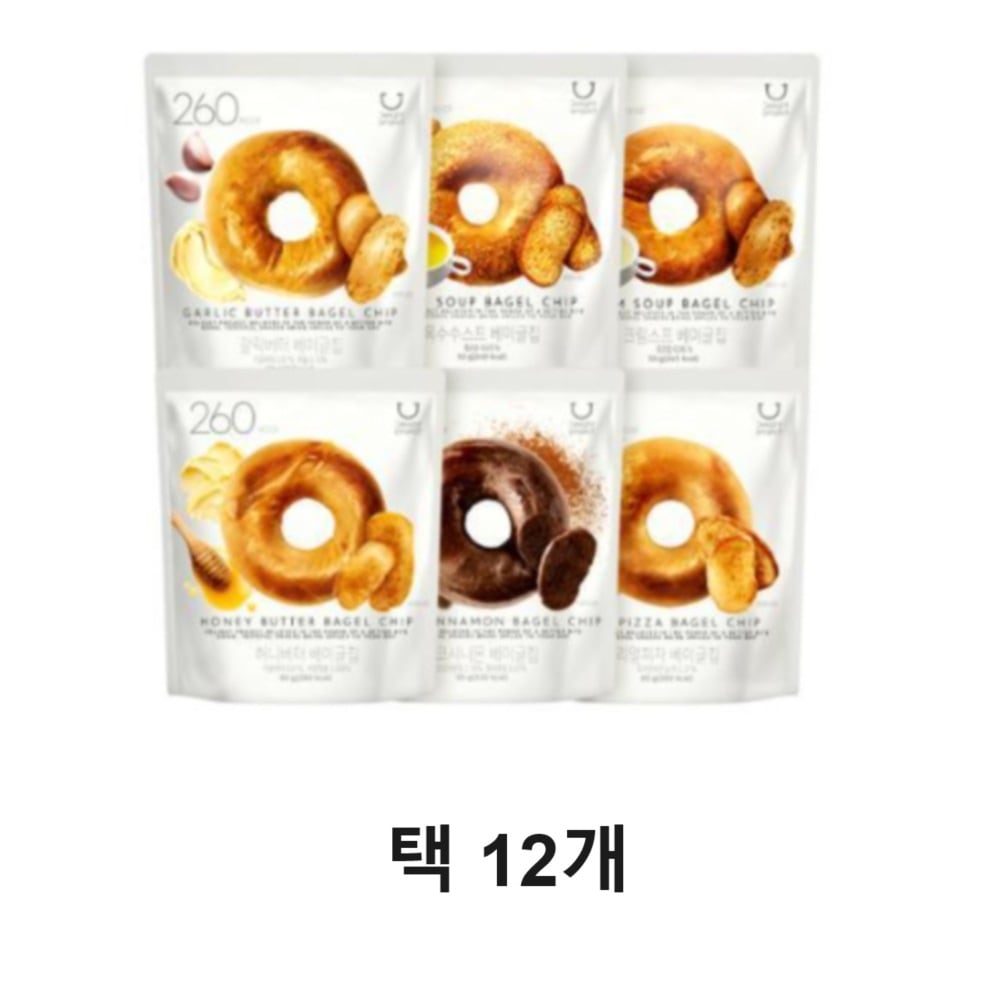 ディライトプロジェクトベーグルチップ6種12個ガリックハニーピザチョココーンクリーム