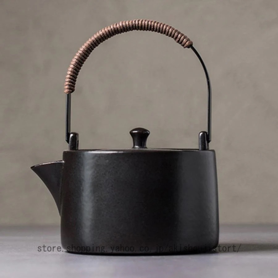 [出荷が早い]陶のやかん 小さい 直火 ケトル 陶器製 ヤカン 陶やかん ケットル 大容量 広口 お茶 湯沸かし麦茶 ティーポット 耐熱ハンドル キッチン用品 調理用品 やかん