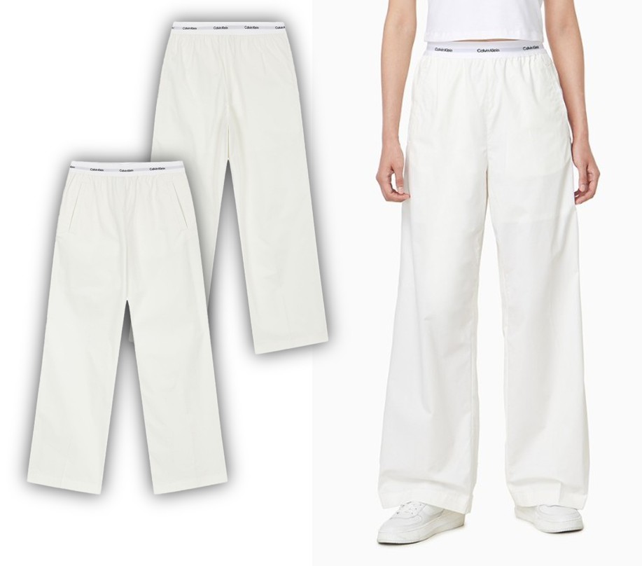 Relaxed Fit Logo Band Cotton Pants (44C403G-YAD)