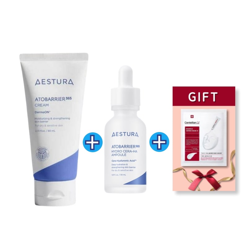 【GIFT付き】【正規品】アトバリア 365 クリーム 2世代 80ml +セラ-ヒアル 深層保湿アンプル 30ml (Gift : マデカダーママスクパック)