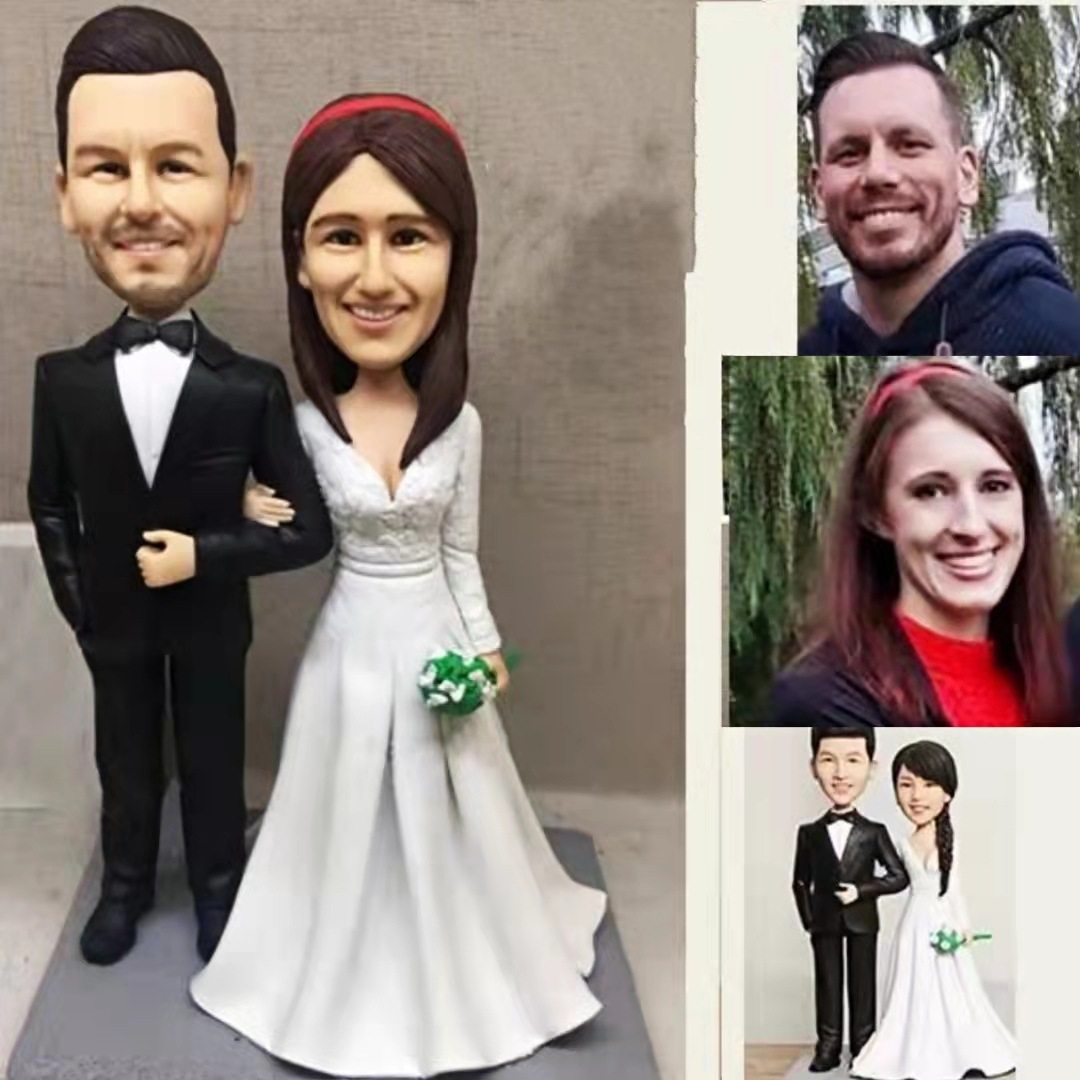 【オーダーメイド】3D肖像画 似顔絵 人形 フィギュア 結婚祝い 周年記念日 カップル 彼氏 彼女 夫婦 両親 贈呈品 記念品