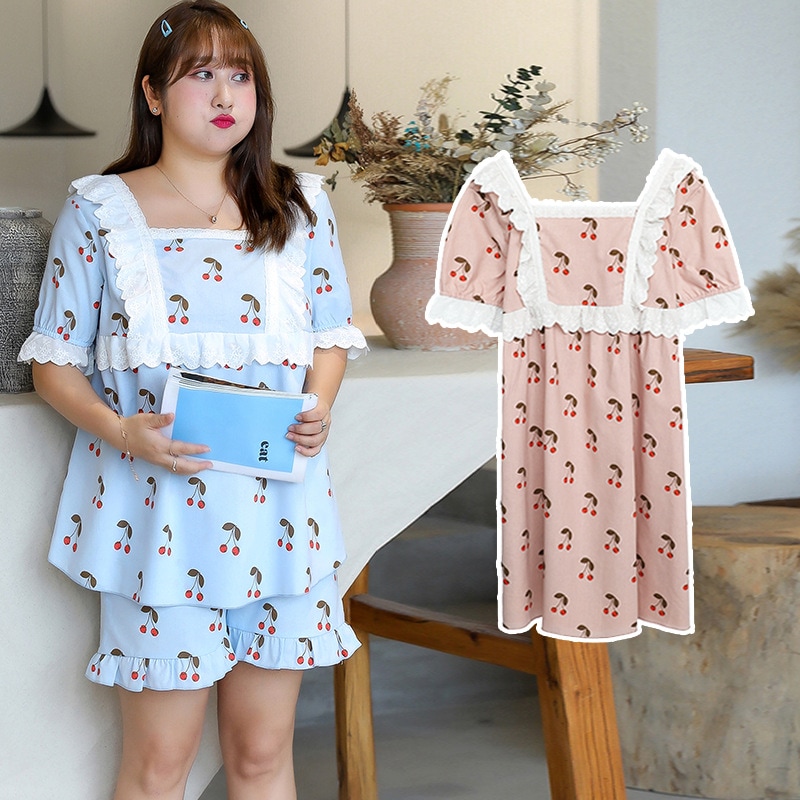 XL4XL：2点セット激安 夏 韓国 パジャマ ルームウェア レディース ルームウェア 大きいサイズ 上下セット 5L 4L 可愛い 入院 出産 部屋着 寝巻き ナイトウェア ゆったり セクシー 6,918円