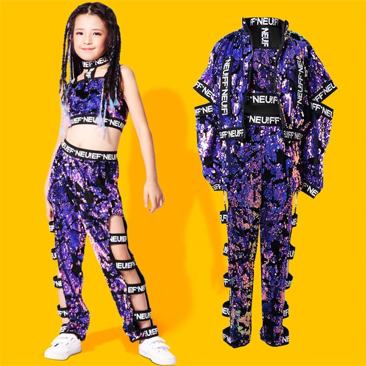 キッズダンス衣装 セットアップ ガールズ ベスト スパンコール パンツ ジャケット 子供ダンス 衣装 ヒップホップ 韓国 かっこいい