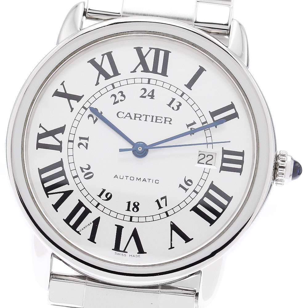 カルティエ CARTIER W6701011 ロンドソロ ドゥ カルティエXL デイト 自動巻き メンズ 良品 _871682【中古】