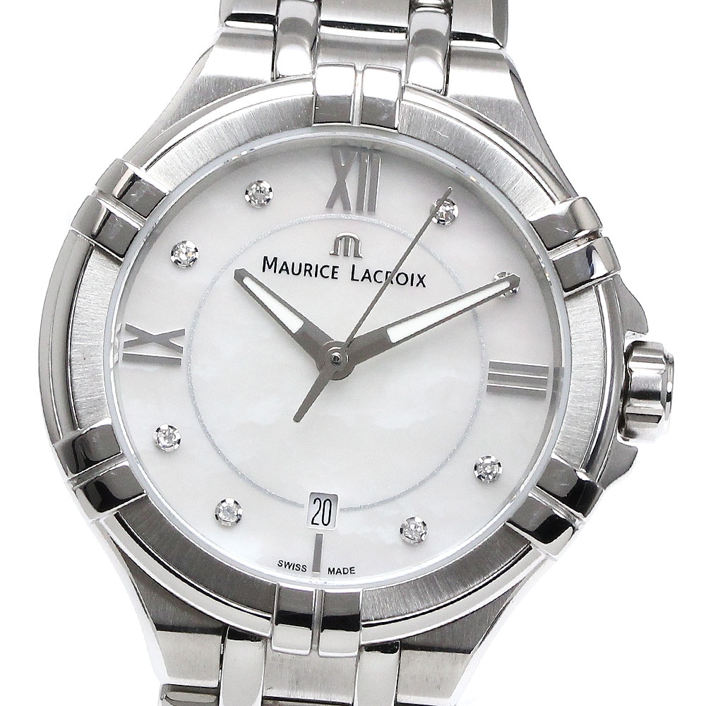 モーリスラクロア MAURICE LACROIX AI1004 アイコン デイト デイト クォーツ レディース 美品 箱付き_869770【中古】