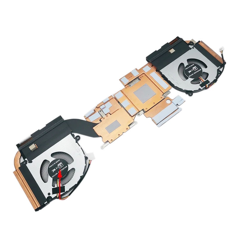 CPU GPU ファン ヒートシンク互換 CLEVO PC50 6-31-PC503-104 DFS5K223052834 FMKL DFS5K22305283R FMKK 4ピン