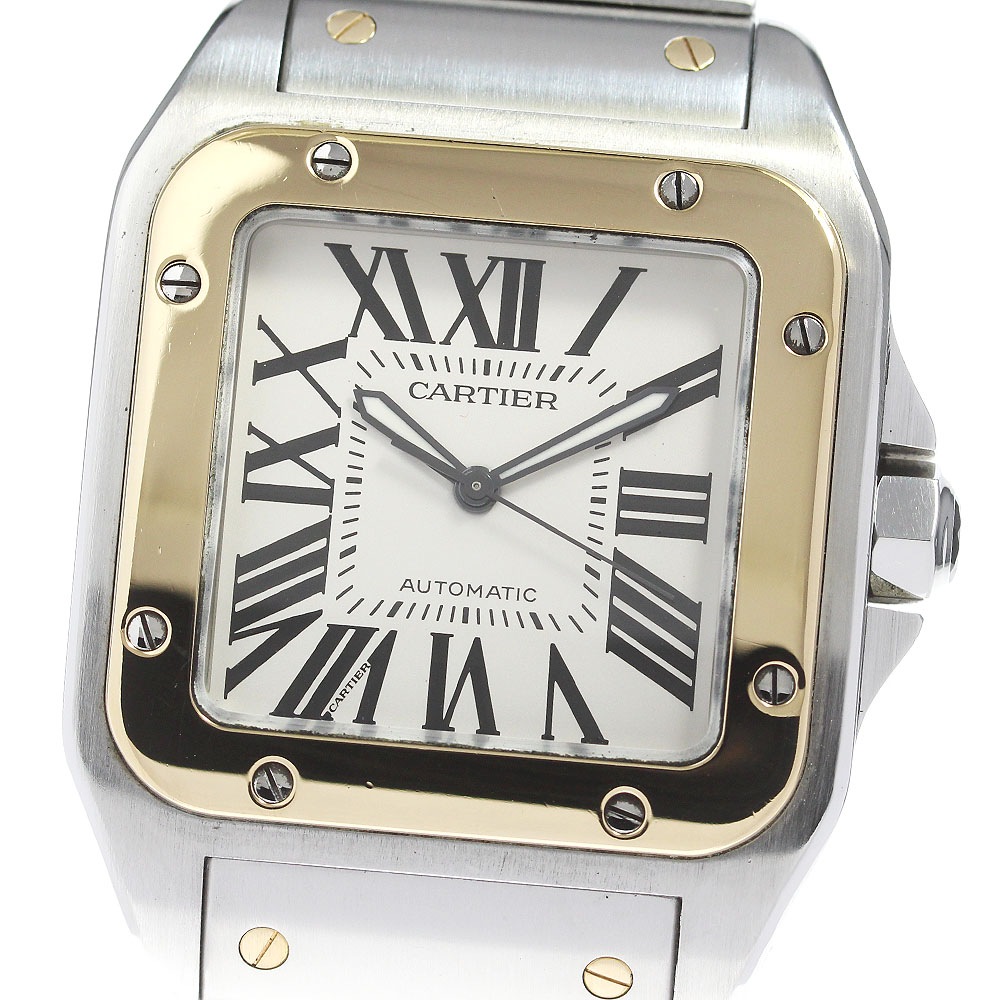 カルティエ CARTIER W200728G サントス100 LM 自動巻き メンズ 良品 _845721【中古】