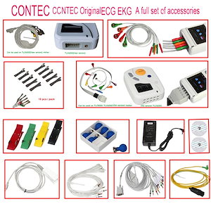 コンテックekgケーブル3 12 10リードボタン/バナナecgケーブルecg 80A/90A ecg 100グラム/300グラム/600グラム/1200グラム8000グラムTlc6000 Tlc50