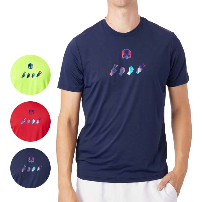 海外サイズ HYDROGEN(ハイドロゲン) 2023 FW メンズ 2003 TECH 半袖Tシャツ ホログラムロゴ T00824(23y11mテニス)