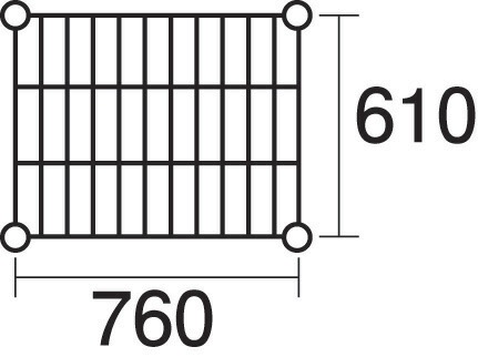 本間冬治工業 304耐冷仕様弁慶ステンレスシェルフ 棚 奥行610x幅760mm 耐冷-610-760