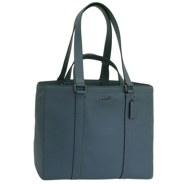 コーチ バッグ メンズ トートバッグ アウトレット ブルー ハドソン ダブル ハンドル トート CR390QBDEN COACH A4対応