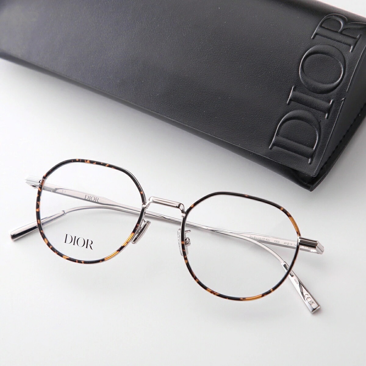 Dior ディオール メガネ DiorBlacksuitO R3U F500 DM50028U 016 レディース ボストン型 メタルフレーム クリングスタイプ めがね 眼鏡 ブラウン他