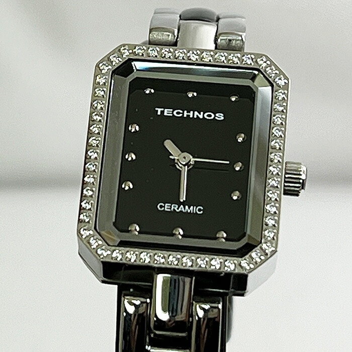 テクノス 腕時計 レデイスウォッチ クォーツ TECHNOS T9831TB ブラック文字盤文字盤 セラミック ラッピング無料 手書きのメッセージカード あす楽対応