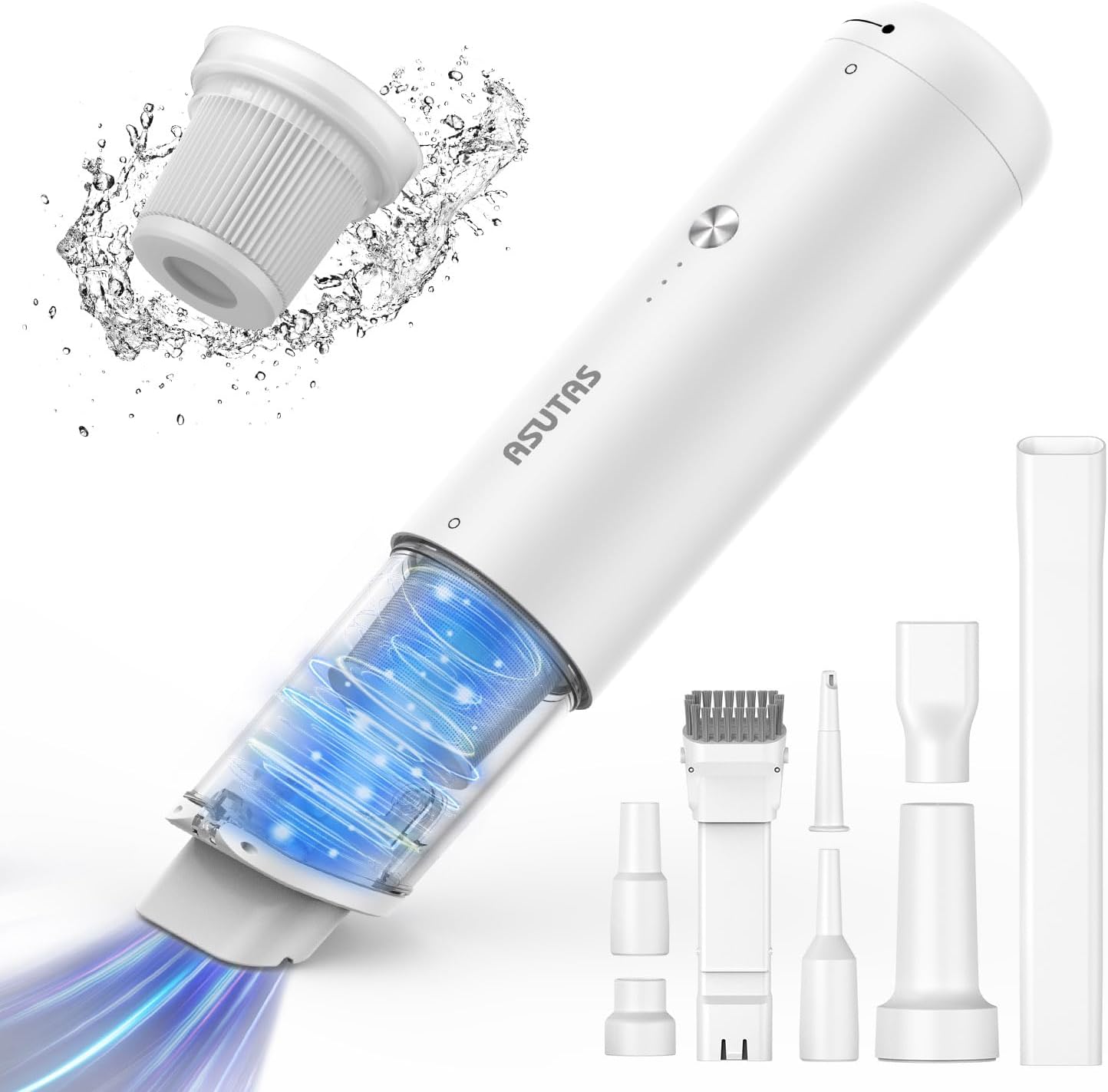 ハンディクリーナー コードレス【部品8点セット 1台3役】 車用掃除機 強力吸引 ハンディ掃除機 16000PA 小型 ミニ掃除機 USB充電式 軽量 2段階モード 真空ポンプ 小型クリーナー 多種類