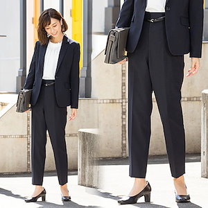 コンフォート テーパード パンツ / ビジネス スーツ レディース パンツ 洗える ストレッチ