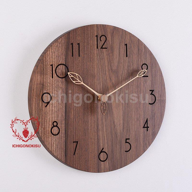 【WJ Fashion】壁掛け時計 掛け時計 木製時計 おしゃれ 天然木製 静音 デジタル 北欧 シンプル 見やすい インテリア ウォールクロック 非電波