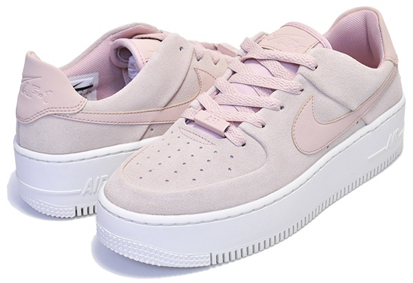ウィメンズ エアフォース 1 セイジ ar5339-201 ガールズ ピンク スエード