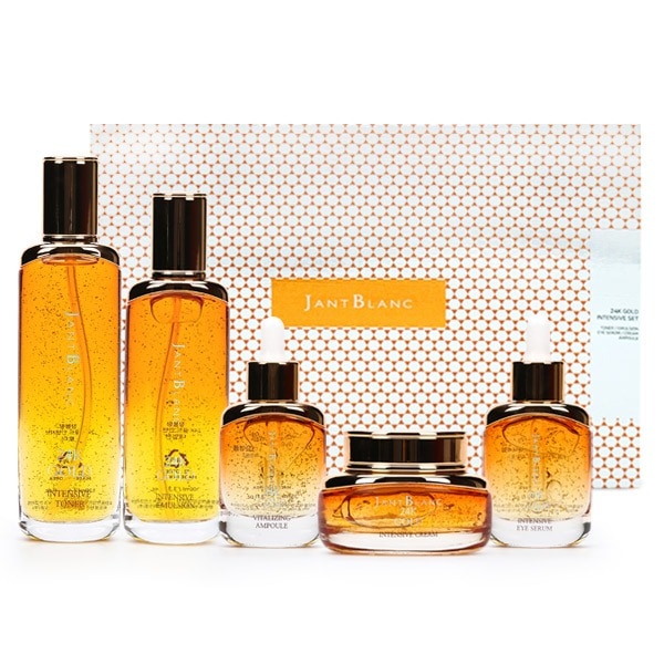 【韓国コスメ】ジャンブラン 24K ゴールド インテンシブ 5本セット/弾力/保湿 美肌 フェイス 美顔 ヒアルロン酸 べたつかない みずみずしさ 人気ソウルベストセラー ギフトにもおすすめ