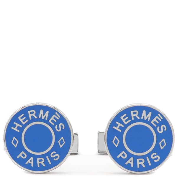 エルメス HERMES カフス セリエ カフス カフリンクス メタル ブルーXシルバー 【箱】【中古】 28,181円