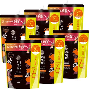 いち髪 【Amazon.co.jp限定】 濃密W保湿ケア コンディショナー 詰め替え 大容量 2000g×6 セット ケース販売 ヘアケア ダメージケア メンズ レディース