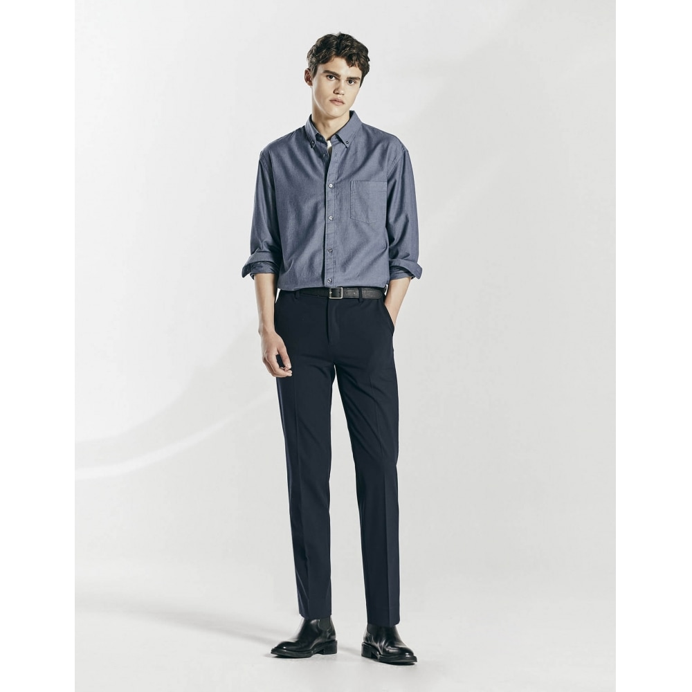 GIORDANO 112911テーパード隠しバンディングスラックス_7color 5,525円