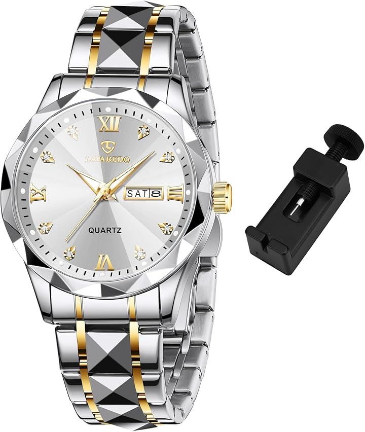 メンズ腕時計 ファッション カジュアル ビジネス 多機能 クロノグラフ ステンレス 防水 日付表示 シルバーブル- ブラック アナログクォーツ時計(02-シルバー)