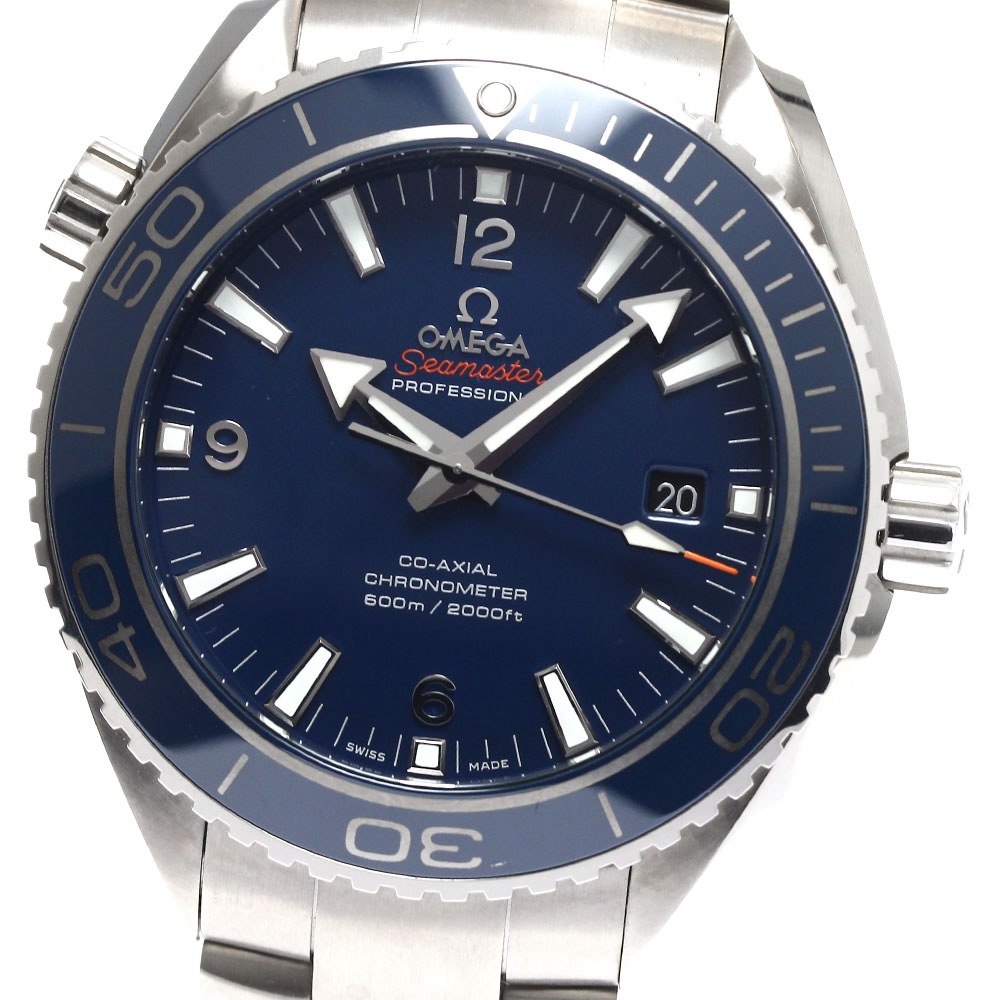 オメガ OMEGA 232.90.46.21.03.001 シーマスター プラネットオーシャン デイト 自動巻き メンズ 美品 箱・保証書付き_896370【中古】