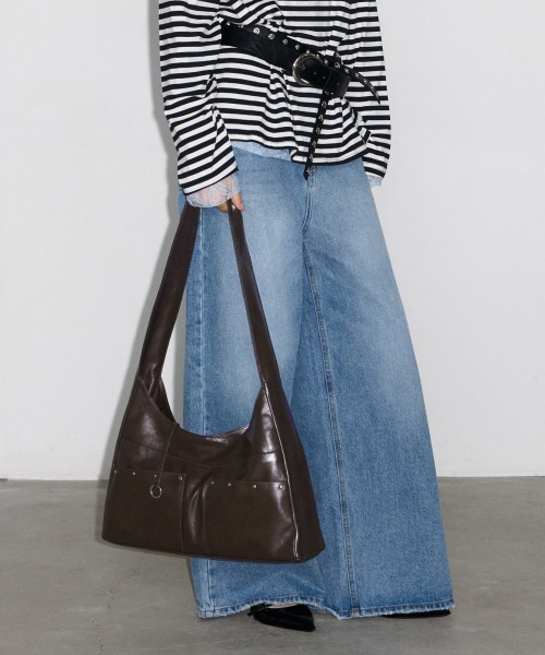 【FENNEC】 BASH SLOUCHY BAG - BROWN ショルダーバッグ 正規品