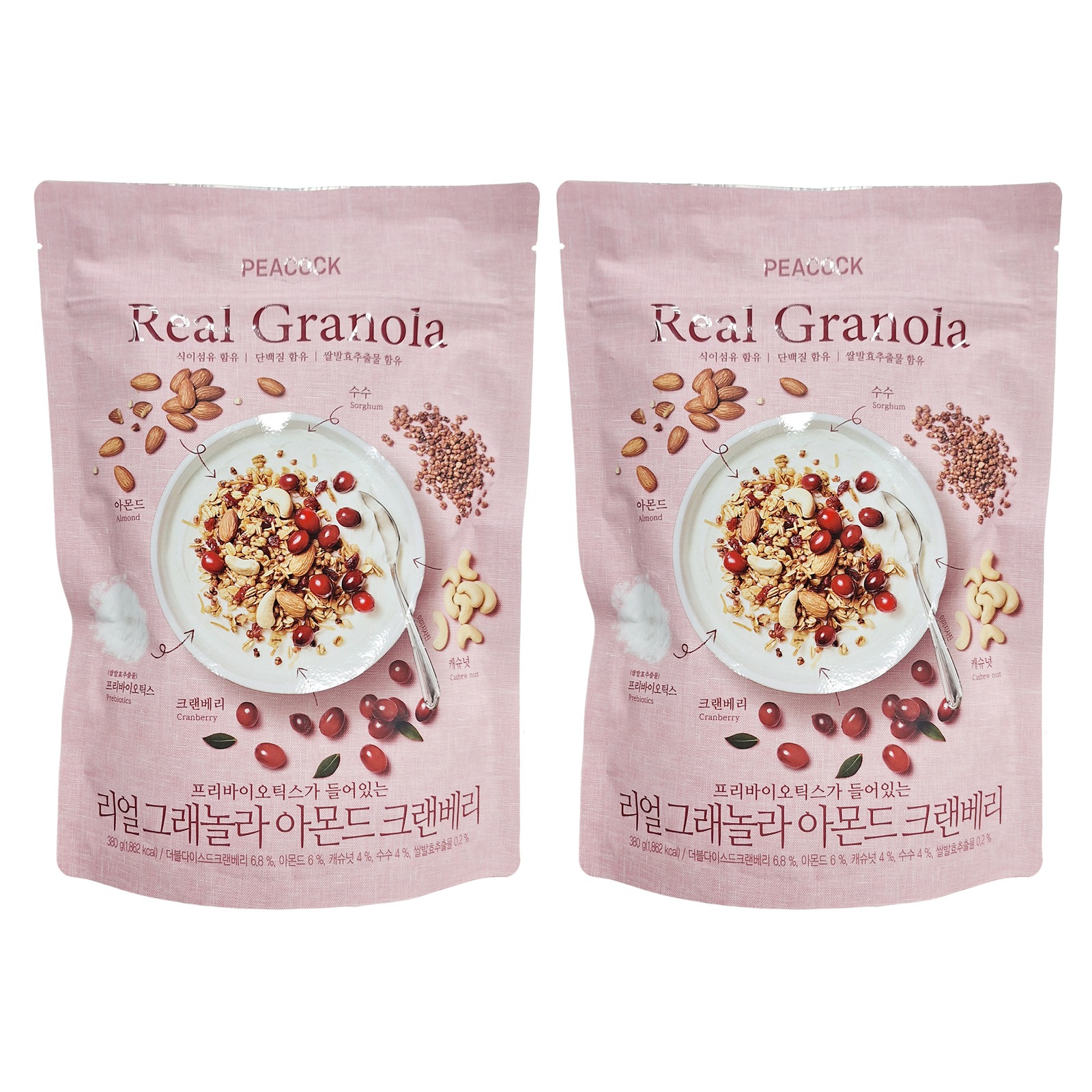 リアル グラノーラ アーモンド クランベリー 380g X 2個