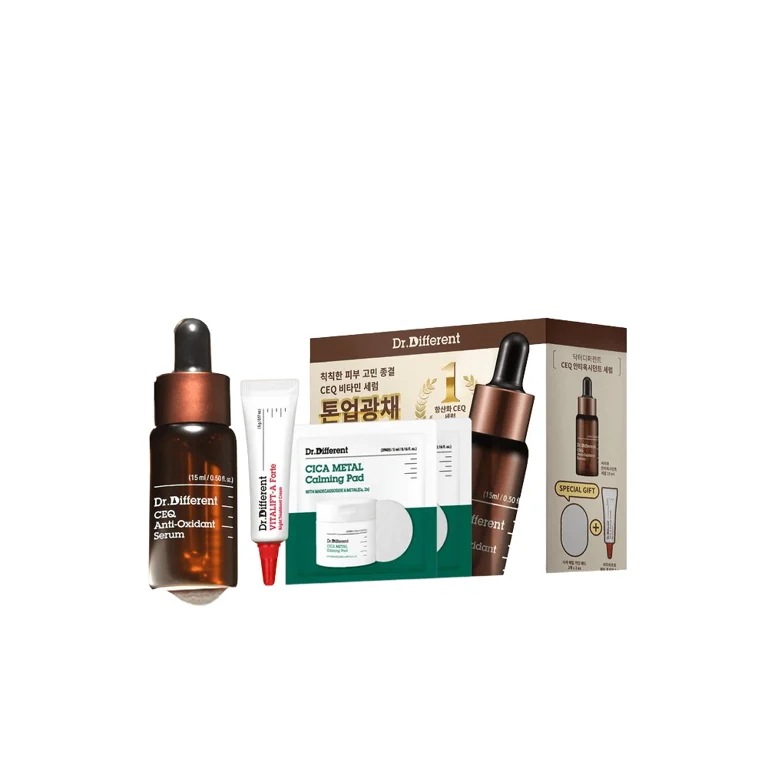 ドクターディファレント CEQ抗酸化セラム 15ml 企画セット（+レチナールフォルテ5g&シカパッド2枚入り2枚）