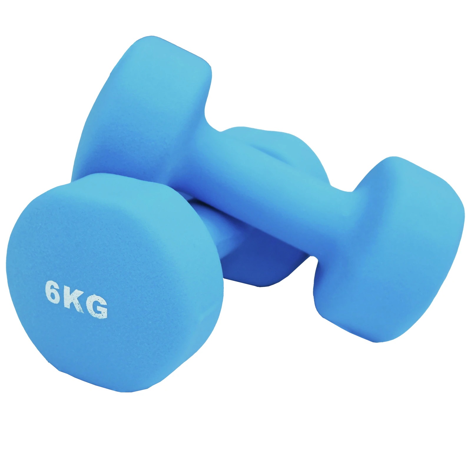 ダンベル 6kg コーティング ダンベル 6kg ブルー 6キロ 持ちやすい 滑らない かわいい おしゃれ 転がらない 床に傷つかない 二の腕の引