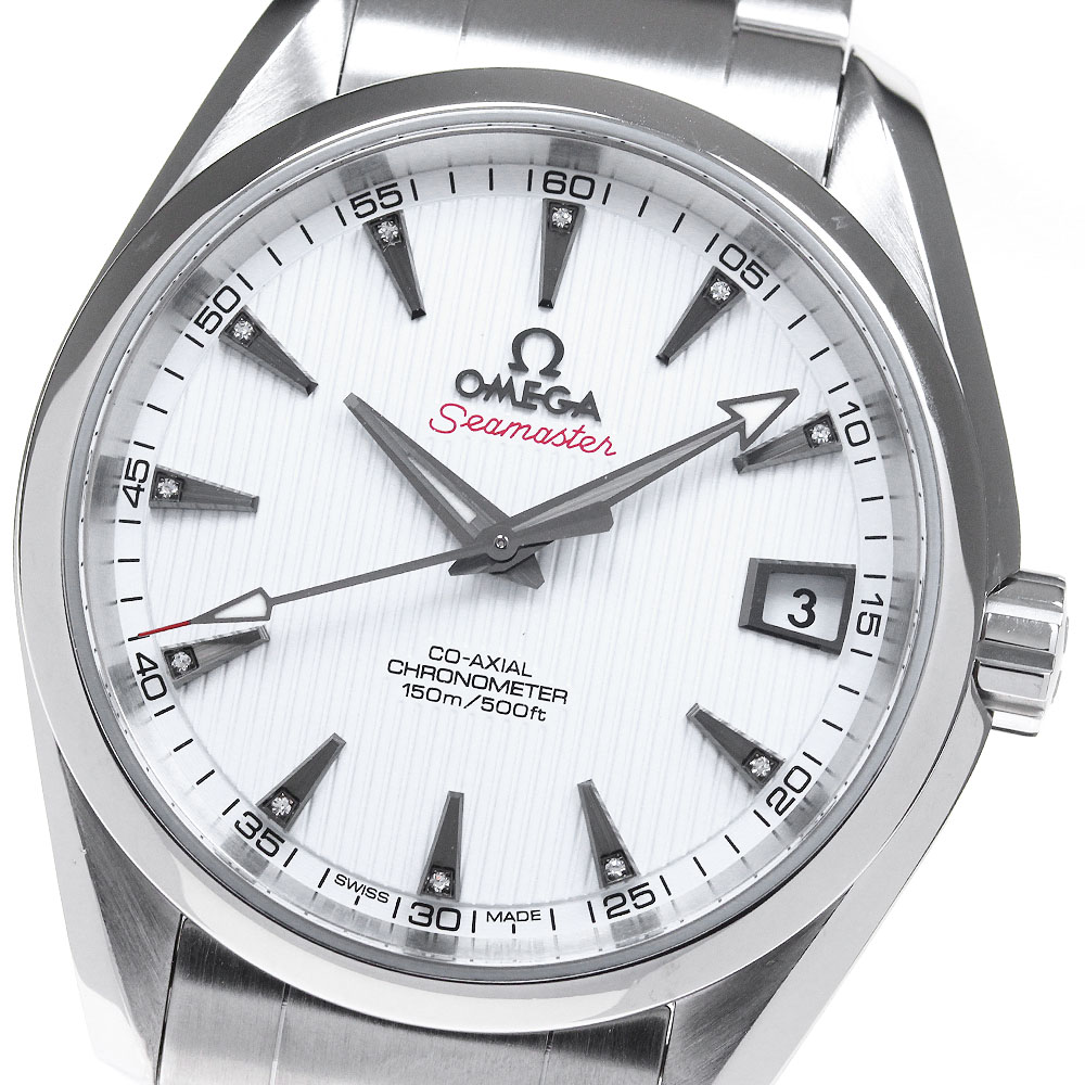 オメガ OMEGA 231.10.39.21.54.001 シーマスター アクアテラ 11Pダイヤ 自動巻き メンズ 美品 _843528【中古】