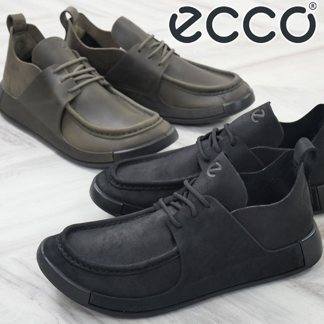 エコー カジュアルシューズ メンズ コズモ レザーシューズ レースアップ スエード 524204 02001 ブラック 黒 02559 ダーククレイ 本革 靴