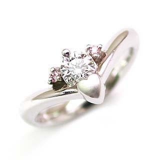 (Brand アニーベル) Pt ピンクダイヤリング（婚約指輪エンゲージリング）楽ギフ_包装02P26Mar16