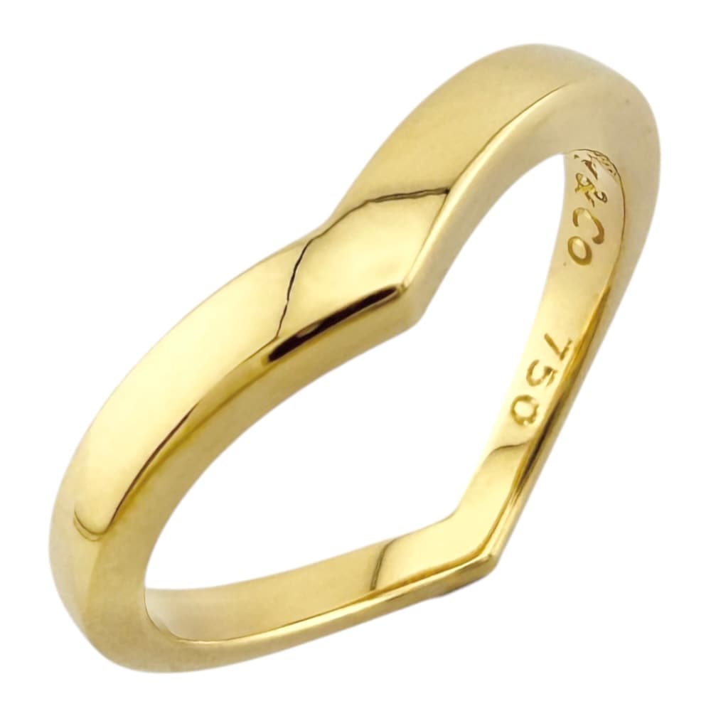 ティファニー Vバンド リング 指輪 14号 18金 K18イエローゴールド TIFFANY&Co. 中古 美品 71,390円